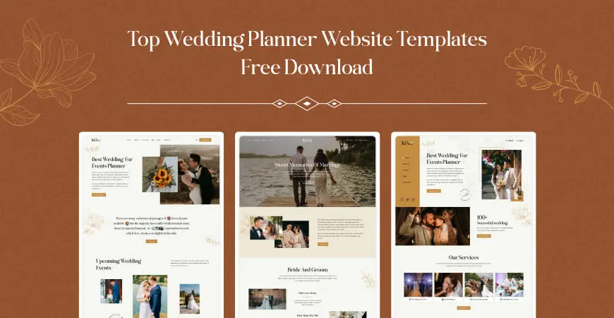 Top 10 Wedding Planner Website Templates Free Download (2025)
