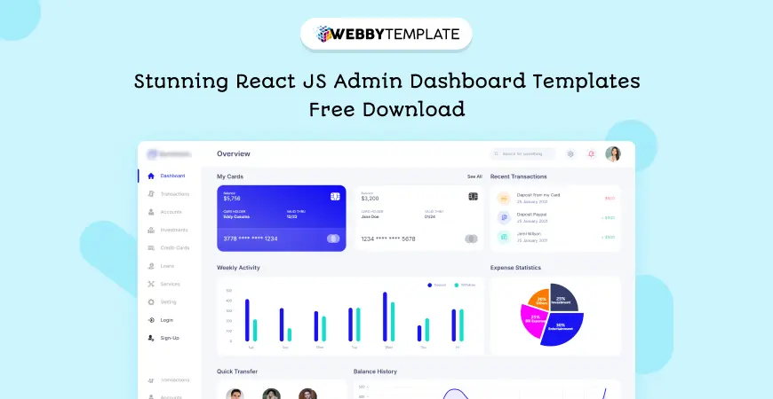 19 Reactjs Admin Dashboard Templates Download (Free + Premium)